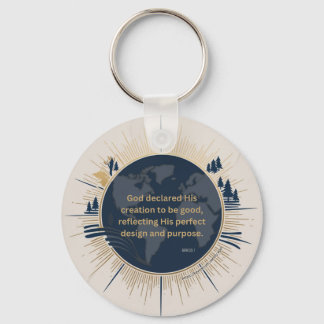 Genesis 1:31 - God’s creation was good Keychain