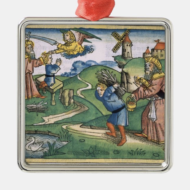 Genesis 21 1-14 Abraham's offering up of Isaac, fr Metal Ornament (Front)