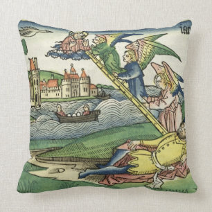 Genesis 28 10 Jacob's Ladder, from the 'Nuremberg Throw Pillow