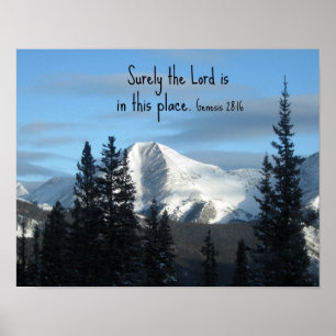 Genesis 28:16 Surely the Lord is in this place. Poster