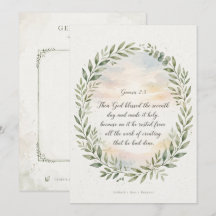 Genesis 2:3 Greeting Card