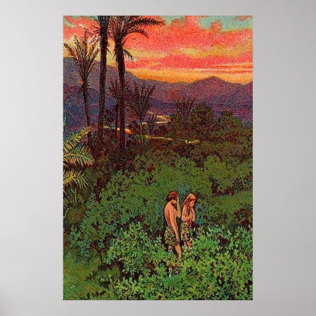 Genesis 3 Adam and Eve Leave Eden Poster (Front)