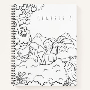 Genesis 3 Bible Colouring Notebook   Christian Scr