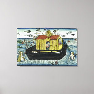 Genesis 6:11-24 Noah's Ark, from the Nuremberg Bib Canvas Print