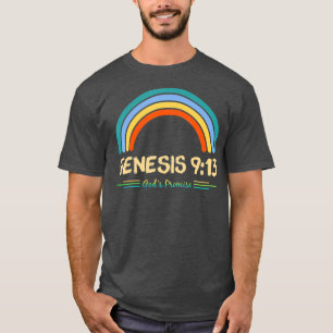 Genesis 913 Gods Promise Faithfully Rainbow T-Shirt