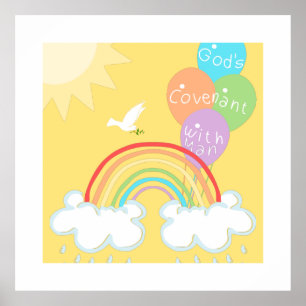 Genesis 9 God's Covenant with Man the Rainbow Poster
