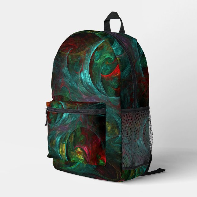 Genesis Abstract Art Printed Backpack (Back Corner Right)
