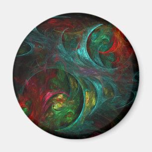 Genesis Abstract Art Round Magnet