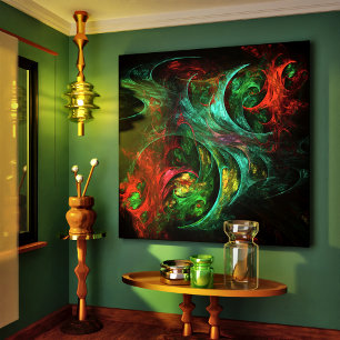 Genesis Abstract Art Wrapped Canvas Print