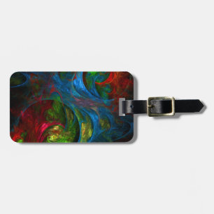 Genesis Blue Abstract Art Address Luggage Tag