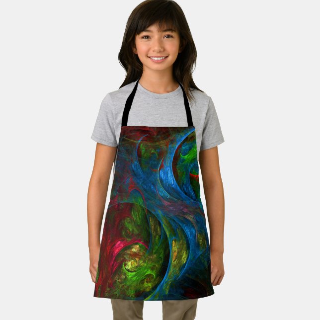 Genesis Blue Abstract Art Apron (Insitu)