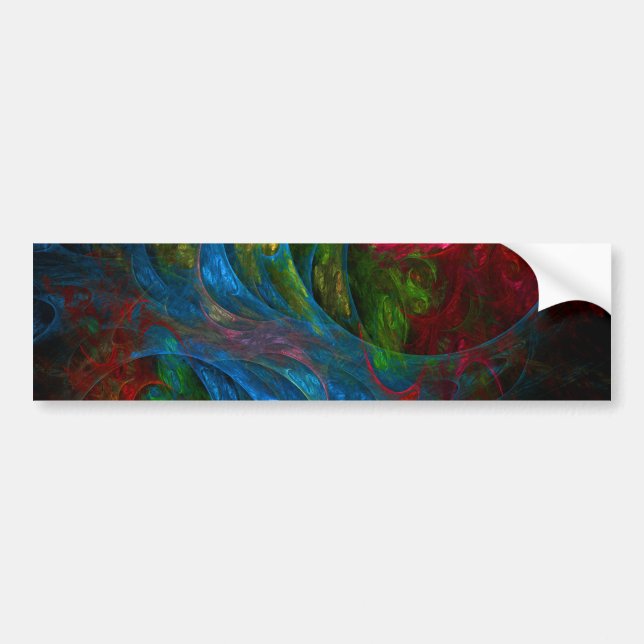 Genesis Blue Abstract Art Bumper Sticker (Front)