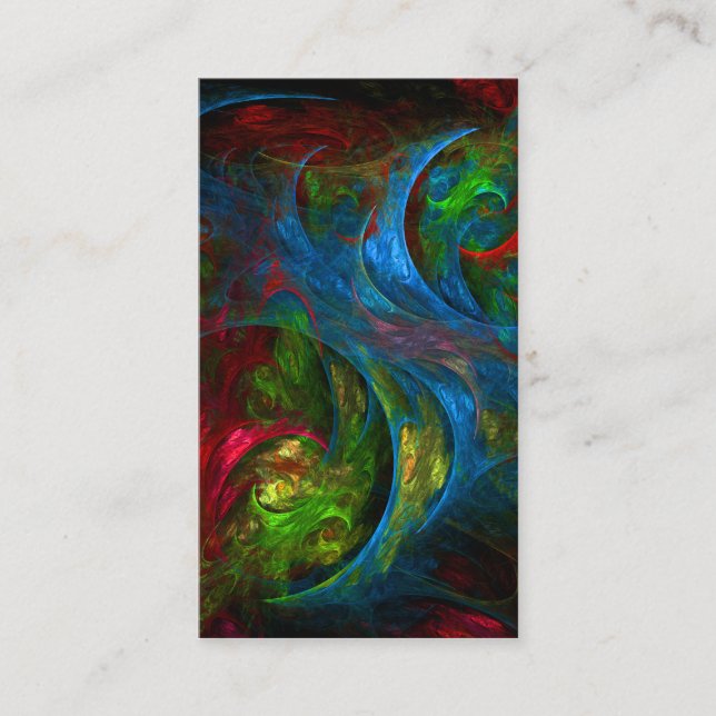Genesis Blue Abstract Art Business Card (Front)