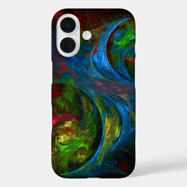 Genesis Blue Abstract Art Case-Mate iPhone Case (Back)