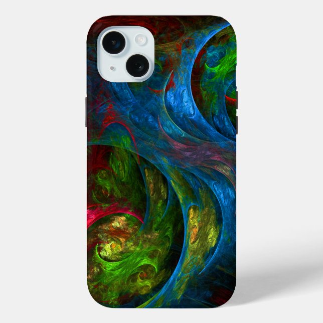 Genesis Blue Abstract Art Case-Mate iPhone Case (Back)