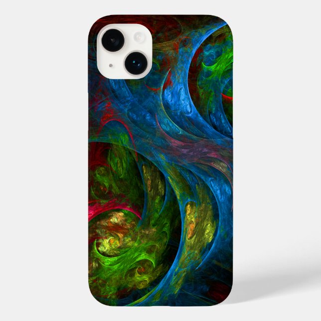 Genesis Blue Abstract Art Case-Mate iPhone Case (Back)