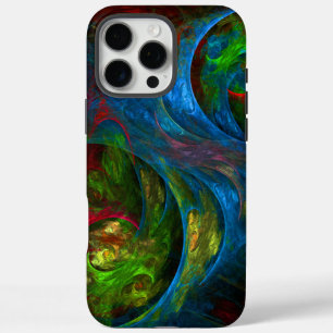 Genesis Blue Abstract Art iPhone 16 Pro Max Case