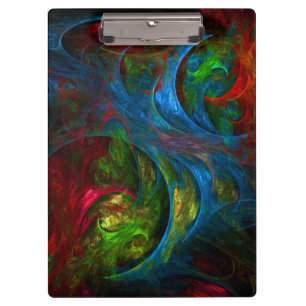 Genesis Blue Abstract Art Clipboard