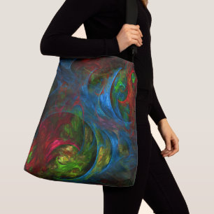 Genesis Blue Abstract Art Cross Body Crossbody Bag