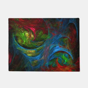 Genesis Blue Abstract Art Doormat