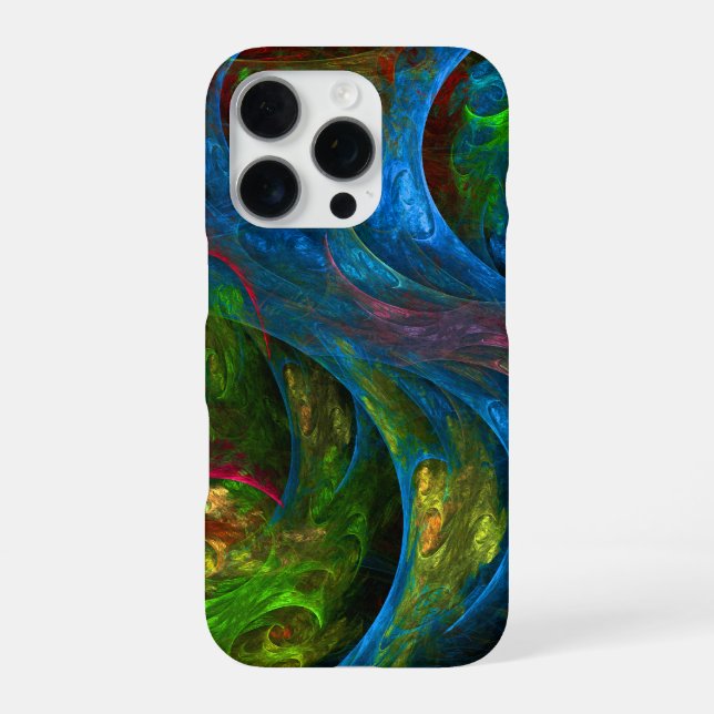 Genesis Blue Abstract Art iPhone Case (Back)