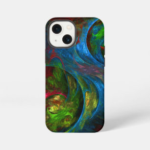 Genesis Blue Abstract Art iPhone 13 Mini Case