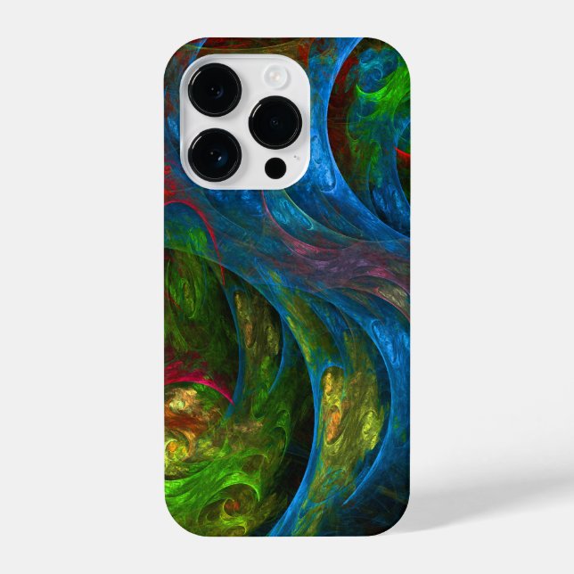 Genesis Blue Abstract Art iPhone Case (Back)