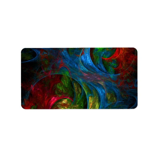 Genesis Blue Abstract Art Label (Front)