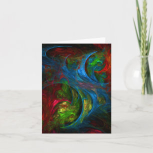 Genesis Blue Abstract Art Note Card