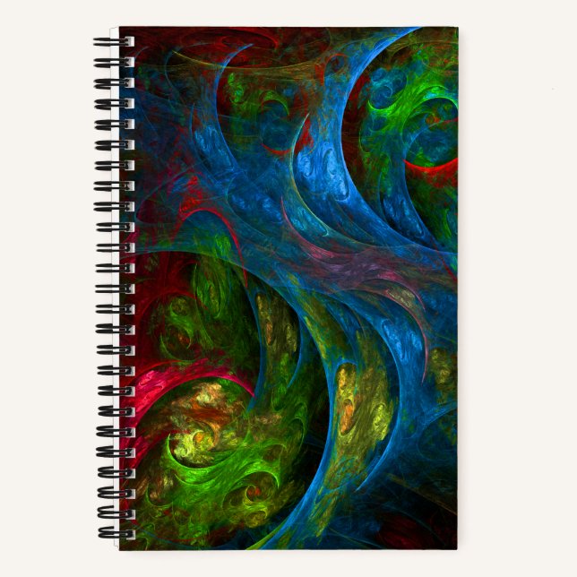 Genesis Blue Abstract Art Notebook (Front)