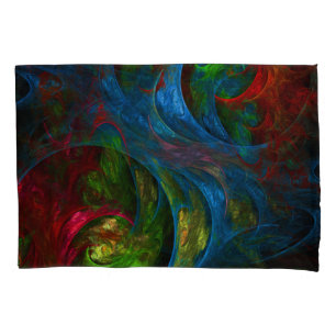 Genesis Blue Abstract Art Pillowcase