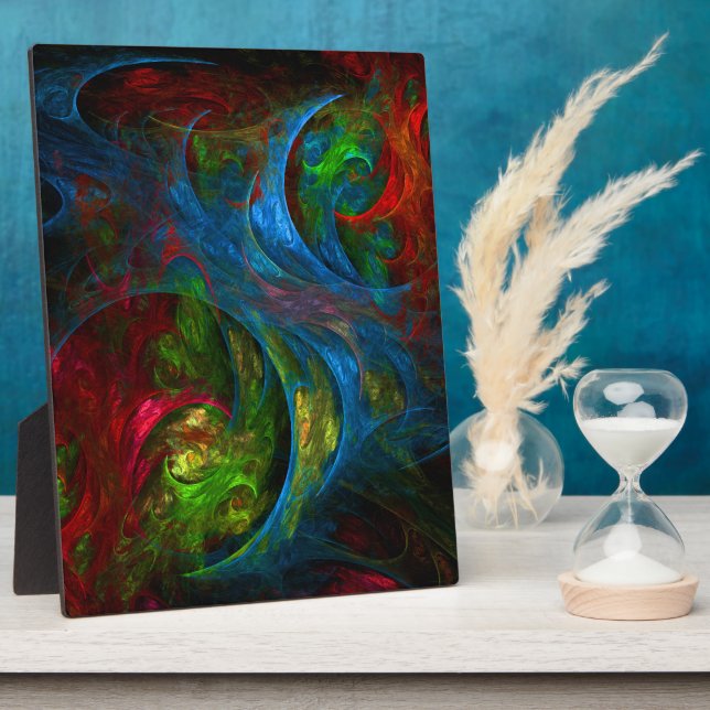 Genesis Blue Abstract Art Plaque (Side)