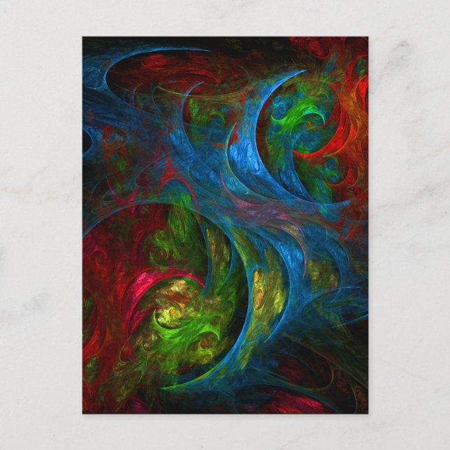 Genesis Blue Abstract Art Postcard (Front)