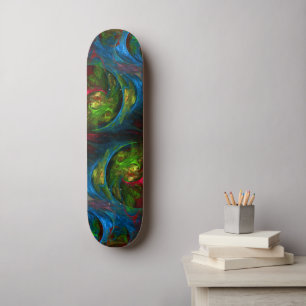 Genesis Blue Abstract Art Skateboard