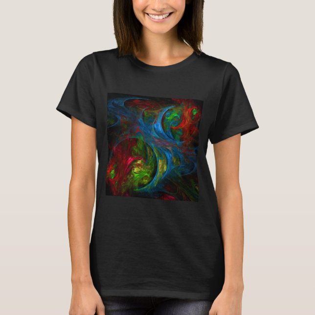 Genesis Blue Abstract Art T-Shirt (Front)