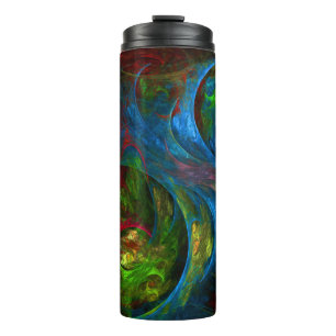Genesis Blue Abstract Art Thermal Tumbler