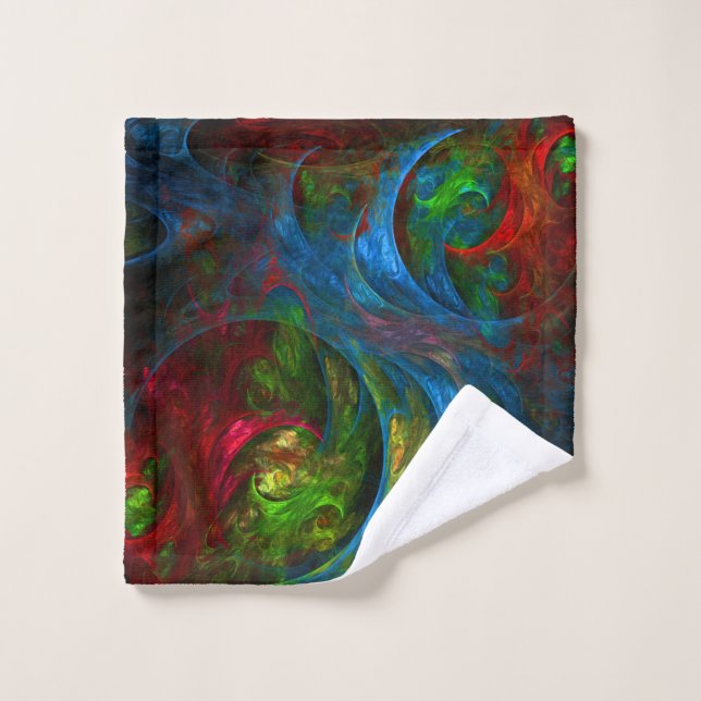 Genesis Blue Abstract Art Wash Cloth (Wash Cloth)
