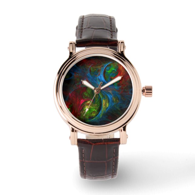 Genesis Blue Abstract Art Watch (Front)