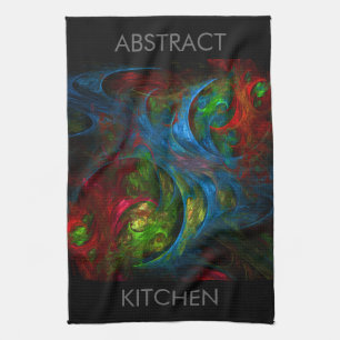 Genesis Blue Art Abstrait serviette de cuisine