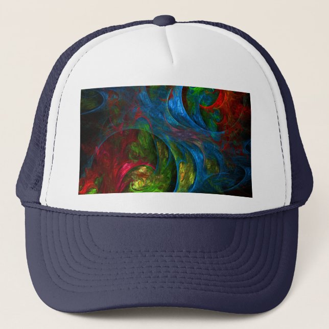 Genesis Blue Casquette d'art Abstrait (Devant)