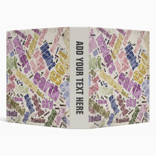 Genesis Chapter 1 Word Cloud Binder (Background)