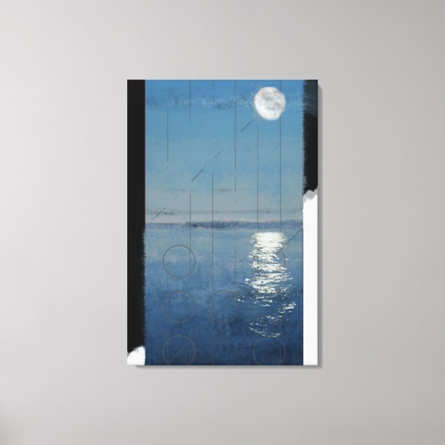 Genesis Day 2: Waters 2014 digital painting Canvas Print (Front)