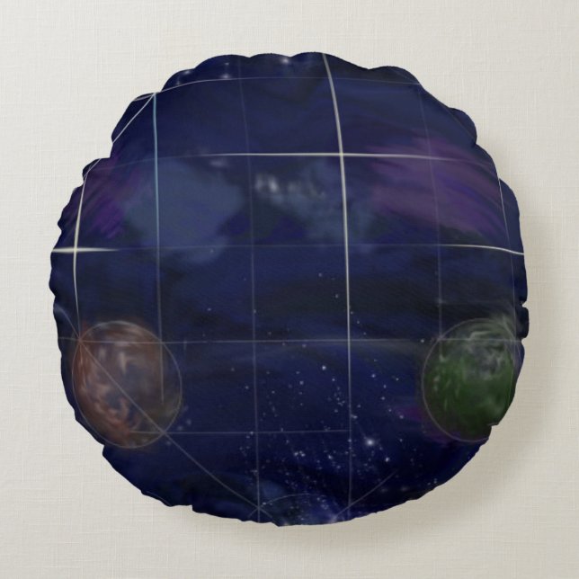Genesis Day 4: Stars 2014 Round Pillow (Front)