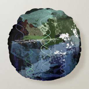 Genesis Day 5: Creatures Round Pillow