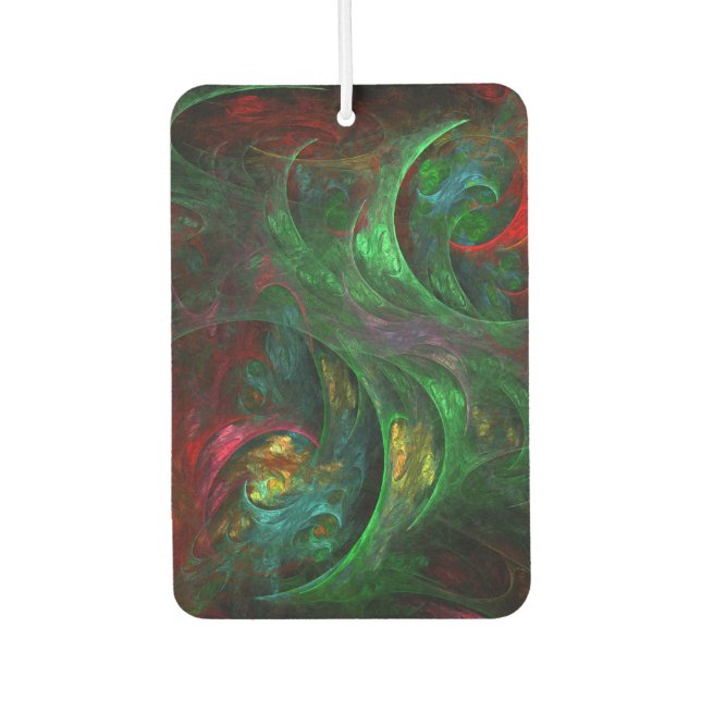 Genesis Green Abstract Art Air Freshener (Front)
