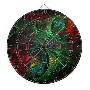 Genesis Green Abstract Art Dartboard