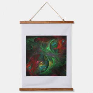 Genesis Green Abstract Art Hanging Tapestry
