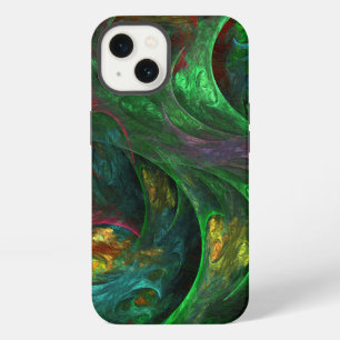 Genesis Green Abstract Art iPhone 13 Case