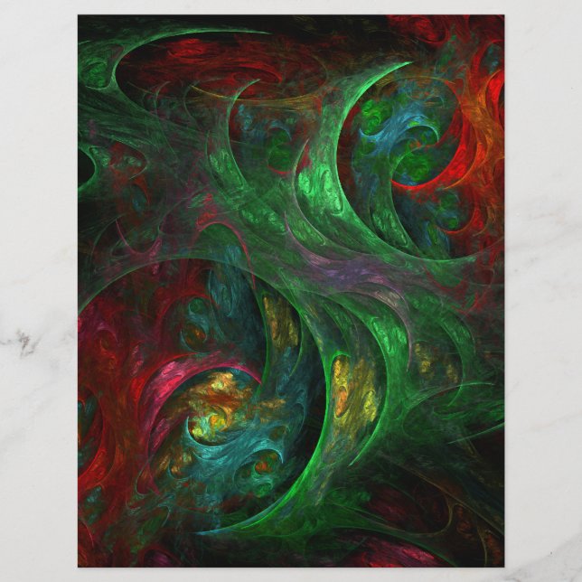 Genesis Green Abstract Art Letterhead (Front)