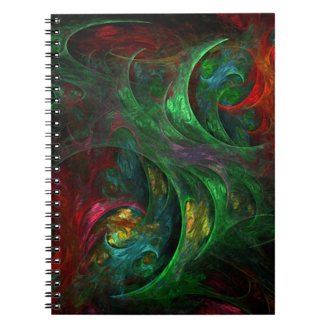 Genesis Green Abstract Art Notebook (Front)